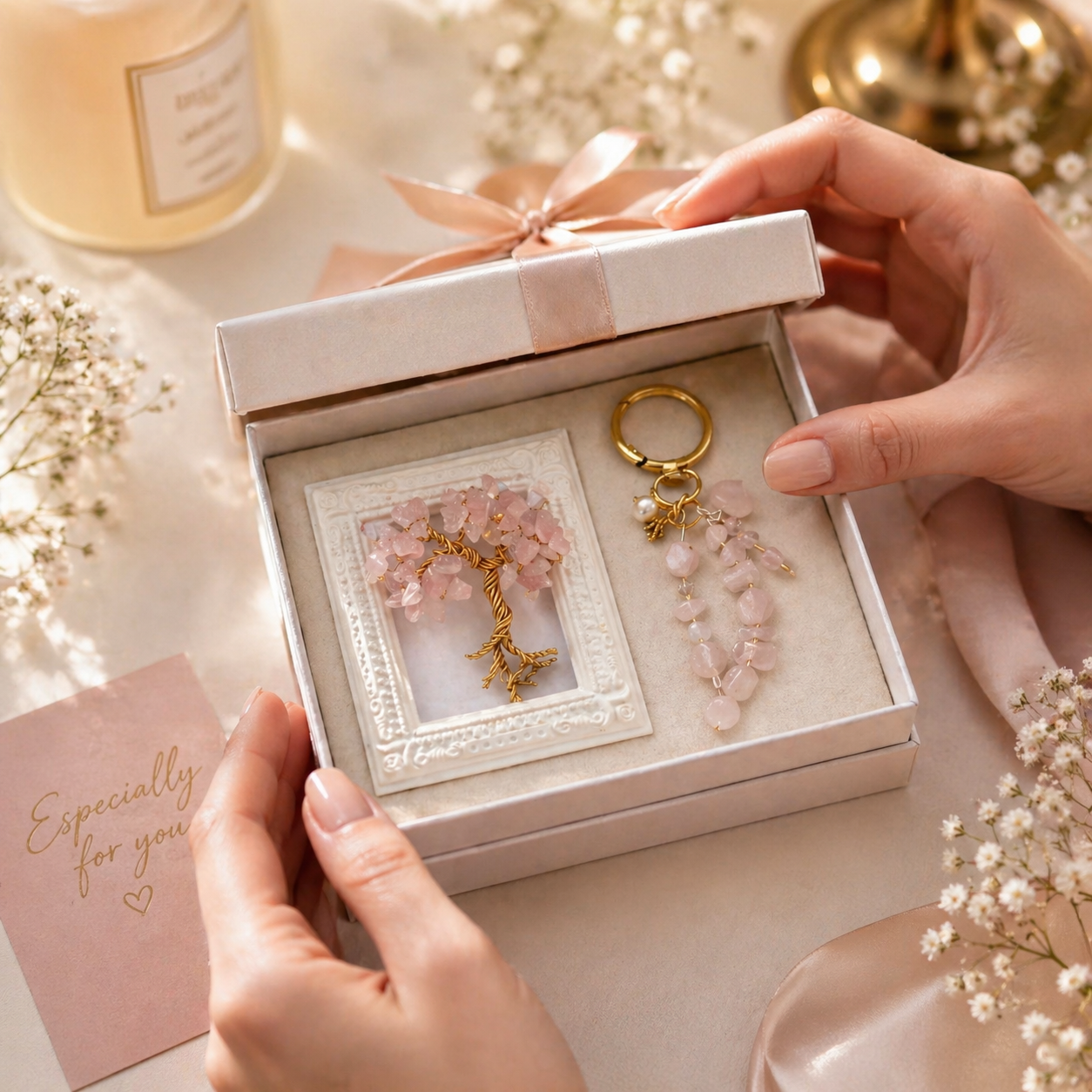 Looking for a meaningful gift for her? This luxury rose quartz