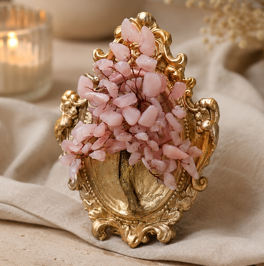 Rose Quartz Petite Crystal Tree – Handmade Crystal Decor Gift