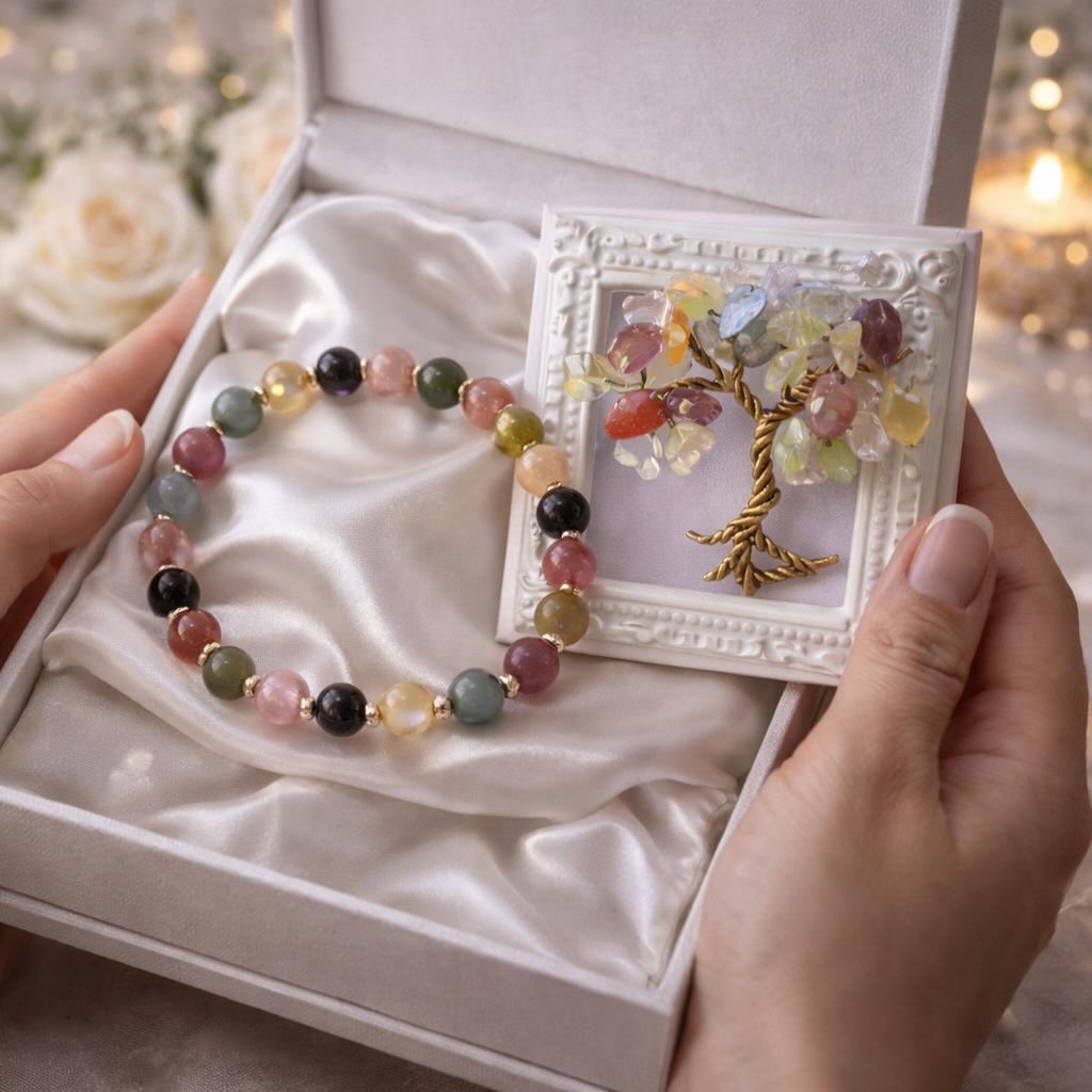 tourmaline protection bracelet for women meaningful crystal gift