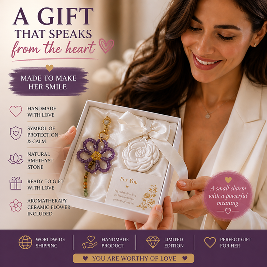 luxury crystal gift sets for her with rose quartz amethyst aventurine and tiger eye gemstones