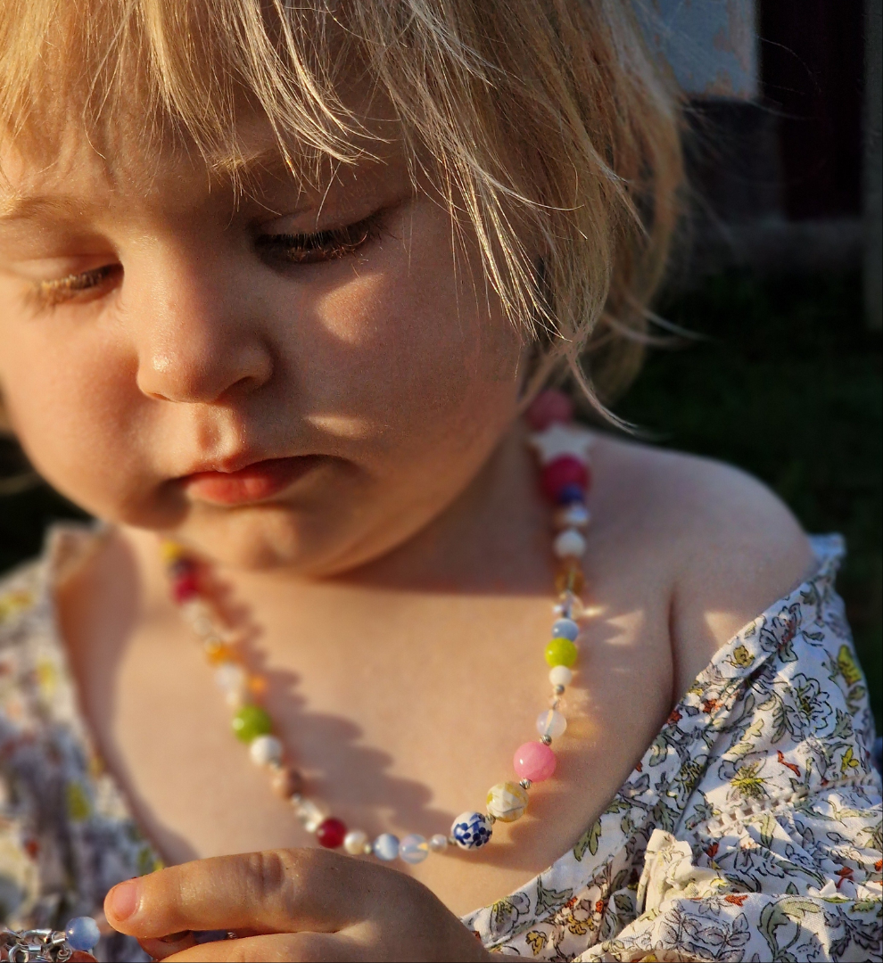 A Designer Gemstone Necklace Created to Grow with Her