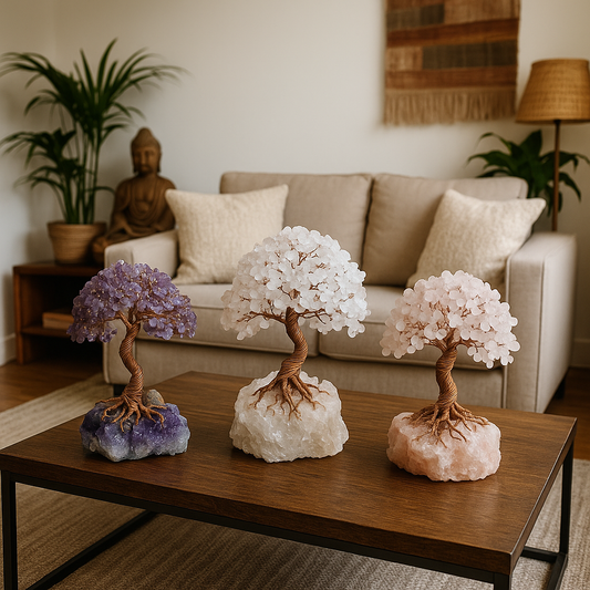 Handcrafted Crystal Tree of Life with Healing Stones – Symbolic Energy Decor Gift