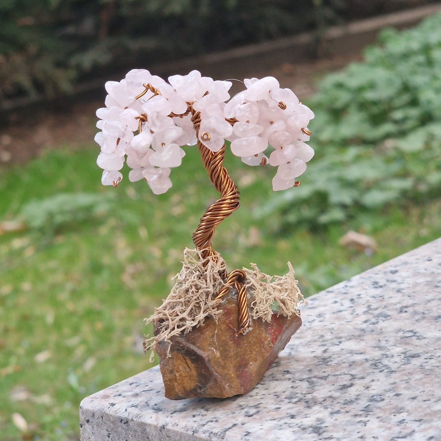 Rose Quartz Tree of Life – Crystal Home Decor for Love & Heart Chakra Energy, Rose quartz Tree of Life sculpture, elegant home decor, handcrafted gemstone art for office and living room, Unique rose quartz crystal tree, artistic sculpture for modern home interiors and office decoration, Handcrafted Tree of Life with rose quartz, luxury art decor piece, perfect for stylish home and office spaces.  Rose quartz crystal tree of life, beautiful sculpture for zen home decoration and luxury office design