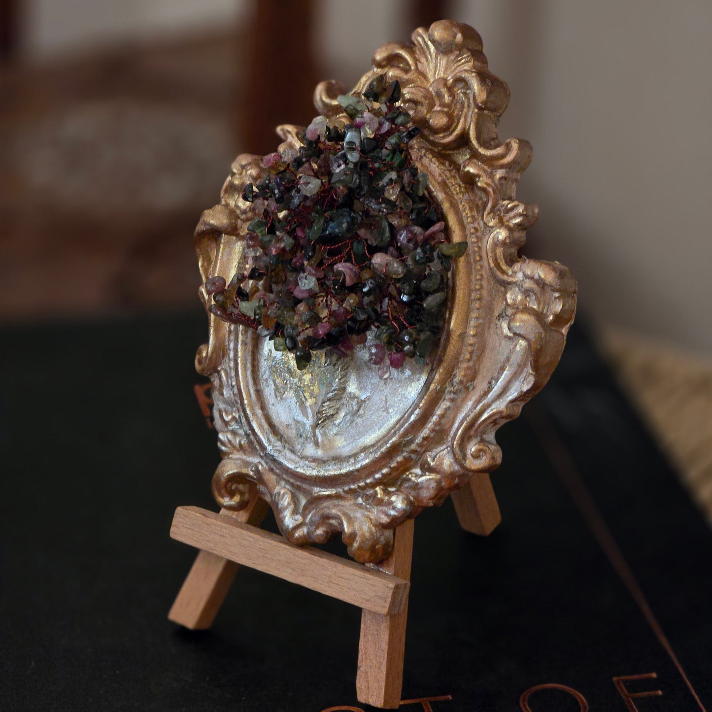 Artisanal Tourmaline Tree of Life sculpture for spiritual protection and harmony