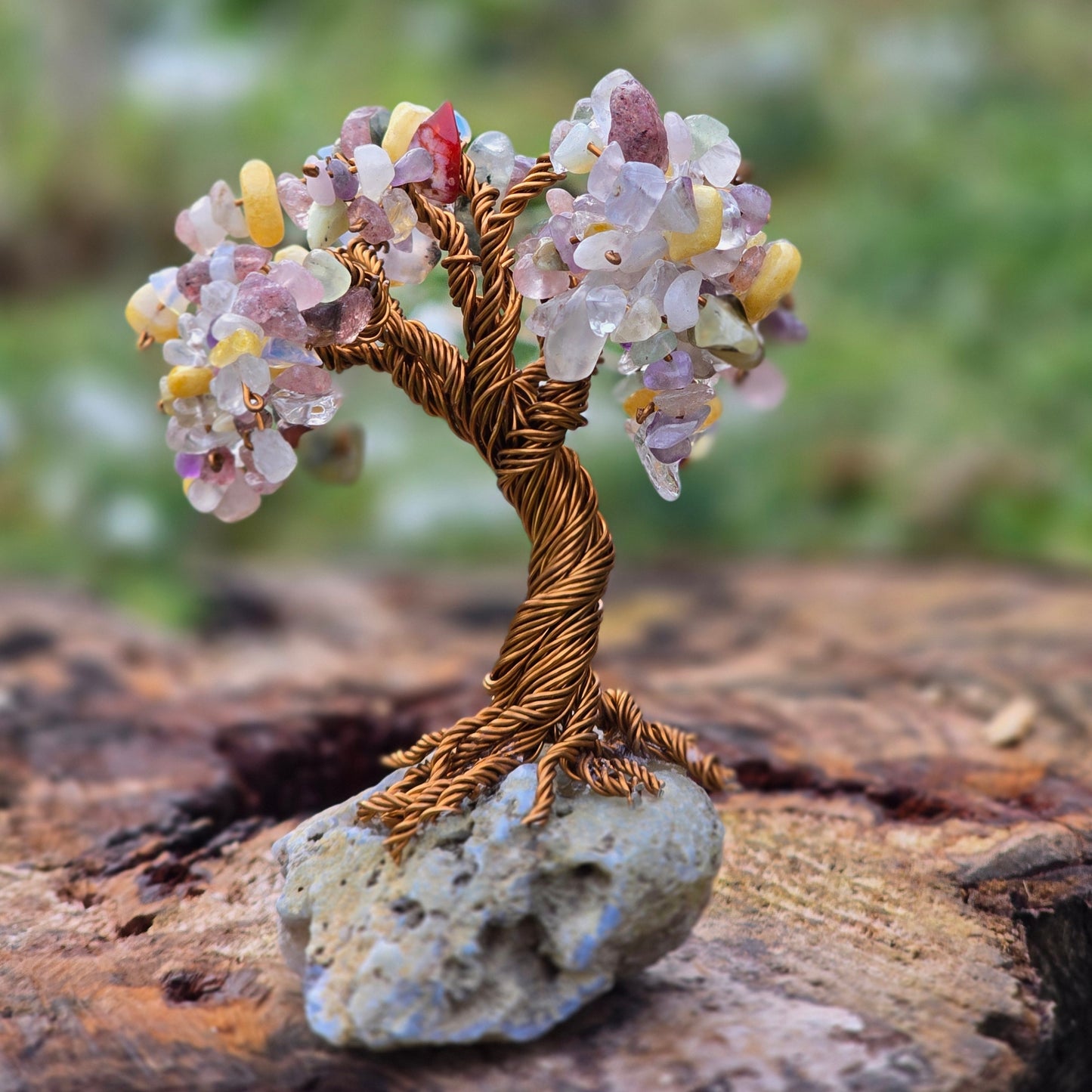 healing crystal tree of life decor for peace and balance