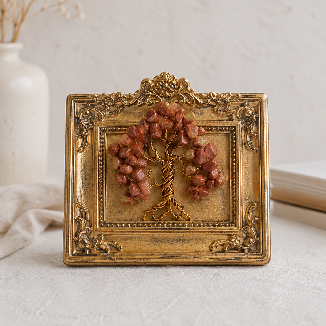 Mini Sunstone Crystal Tree of Life handmade by SIVONA