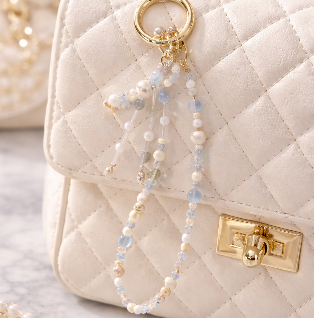 moonstone bag charm phone charm luxury crystal accessory