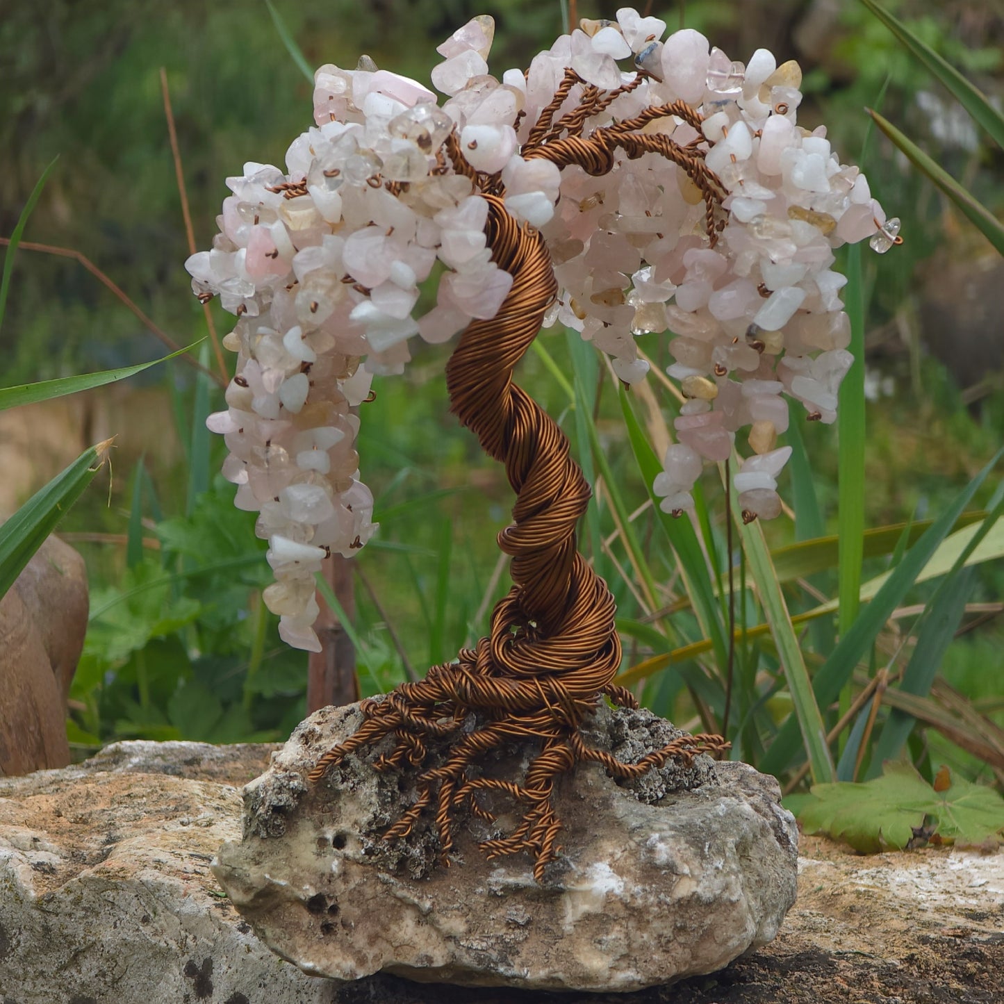 luxury rose quartz tree of life handmade crystal tree decor